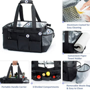 Foldable and Portable Outdoor Car Camping Picnic Storage Bag(Black)