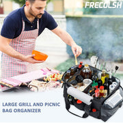 Large Foldable and Portable Outdoor Car Camping Picnic Storage Bag(Grey)