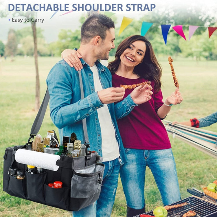 Large Foldable and Portable Outdoor Car Camping Picnic Storage Bag(Grey)
