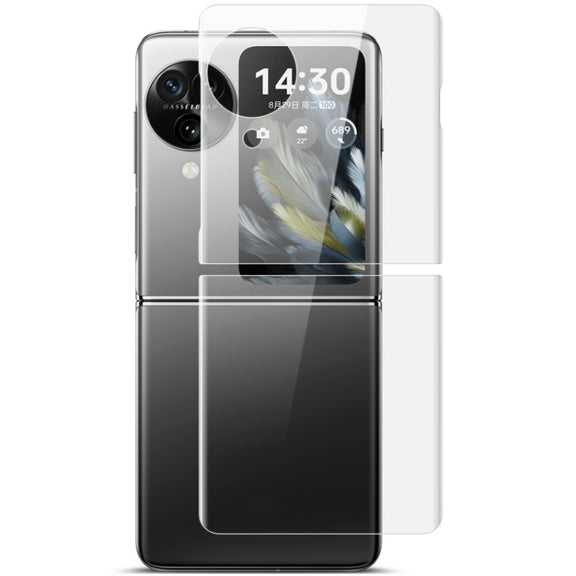 For OPPO Find N3 Flip imak Full Screen Hydrogel Film Front Screen + Back Protector Set