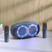 T&G TG542 LED Flash Wireless Bluetooth Karaoke Speaker with Microphone(Light Blue)