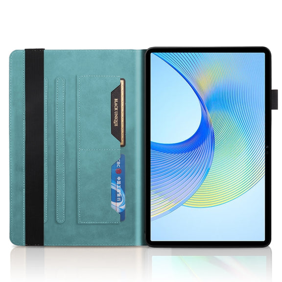 For Honor Pad X9 / X8 Pro Tree Life Series Embossed Leather Tablet Case(Lake Blue)