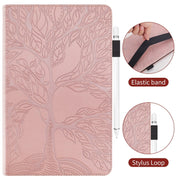 For Honor Pad 9 Tree Life Series Embossed Leather Tablet Case(Rose Gold)