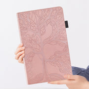 For Honor Pad 9 Tree Life Series Embossed Leather Tablet Case(Rose Gold)
