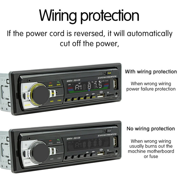 JSD-530 Bluetooth 5.0 Car MP3 Player Support FM / Smart Voice Assistant / Mobile APP