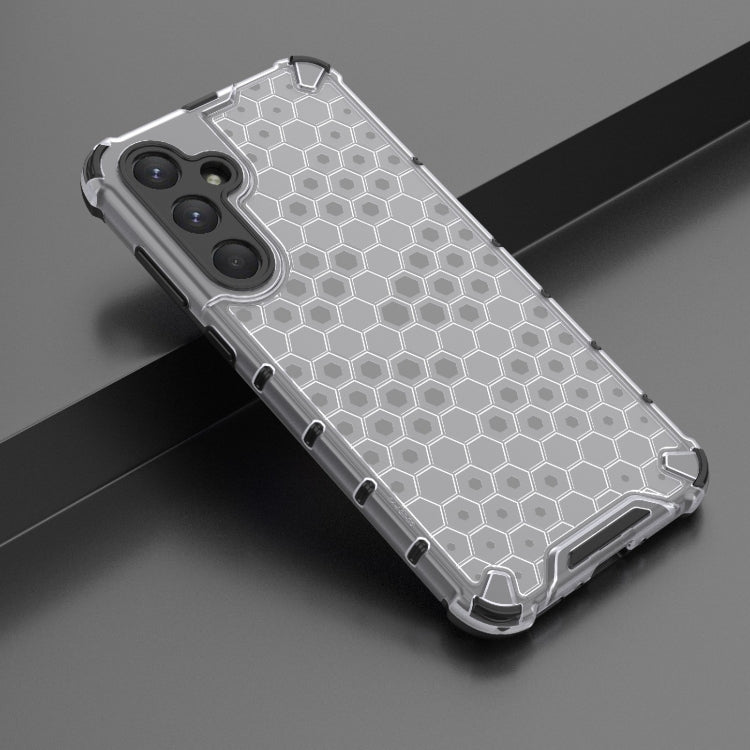 For Samsung Galaxy A35 5G Shockproof Honeycomb PC + TPU Protective Phone Case(White)