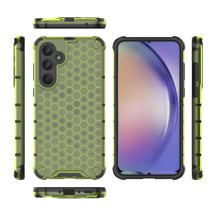 For Samsung Galaxy A35 5G Shockproof Honeycomb PC + TPU Protective Phone Case(Green)