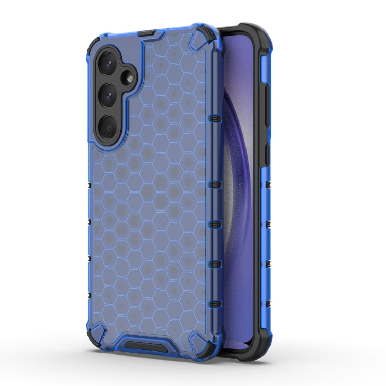 For Samsung Galaxy A35 5G Shockproof Honeycomb PC + TPU Protective Phone Case(Blue)