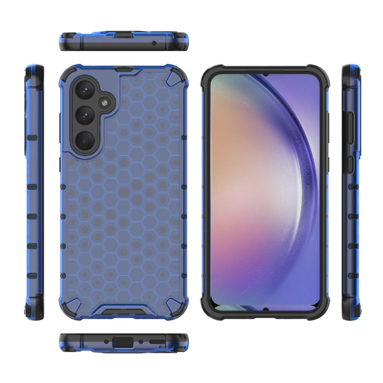 For Samsung Galaxy A35 5G Shockproof Honeycomb PC + TPU Protective Phone Case(Blue)
