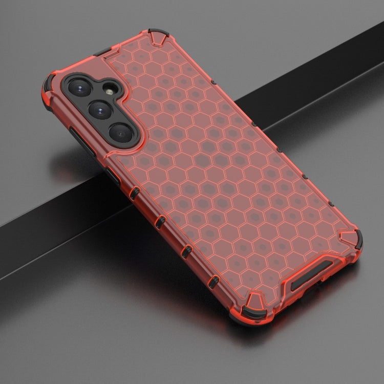 For Samsung Galaxy A35 5G Shockproof Honeycomb PC + TPU Protective Phone Case(Red)