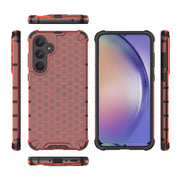 For Samsung Galaxy A35 5G Shockproof Honeycomb PC + TPU Protective Phone Case(Red)