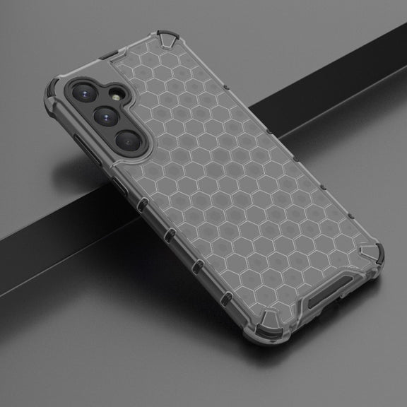 For Samsung Galaxy A35 5G Shockproof Honeycomb PC + TPU Protective Phone Case(Black)