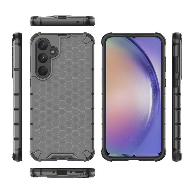 For Samsung Galaxy A35 5G Shockproof Honeycomb PC + TPU Protective Phone Case(Black)