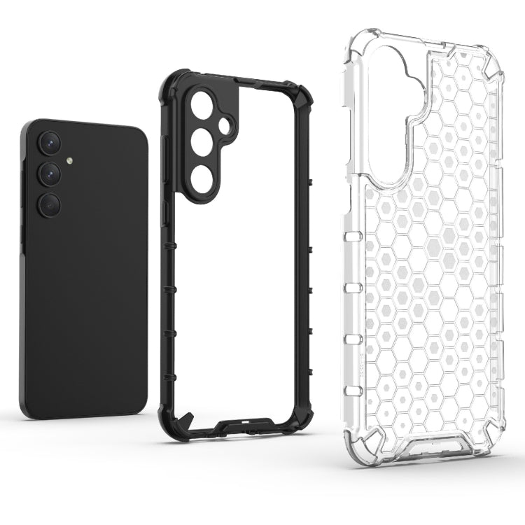 For Samsung Galaxy A35 5G Shockproof Honeycomb PC + TPU Protective Phone Case(Black)