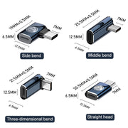 8 Pin to USB-C / Type-C Male Adapter Supports Charging & Data Transmission, Style:3D Bend