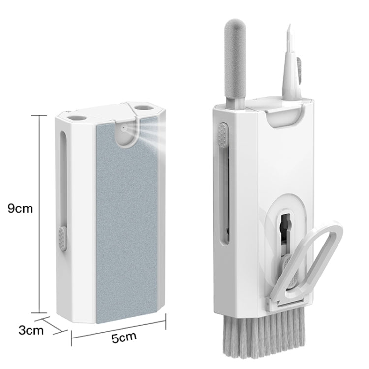 Q8 8 in 1 Multi-Function Headset Cleaning Pen Keyboard Mobile Phone Cleaner(White+Purple)