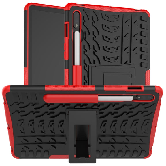 For Samsung Galaxy Tab S9 / S7 / S8 Tire Texture TPU + PC Tablet Case(Red)