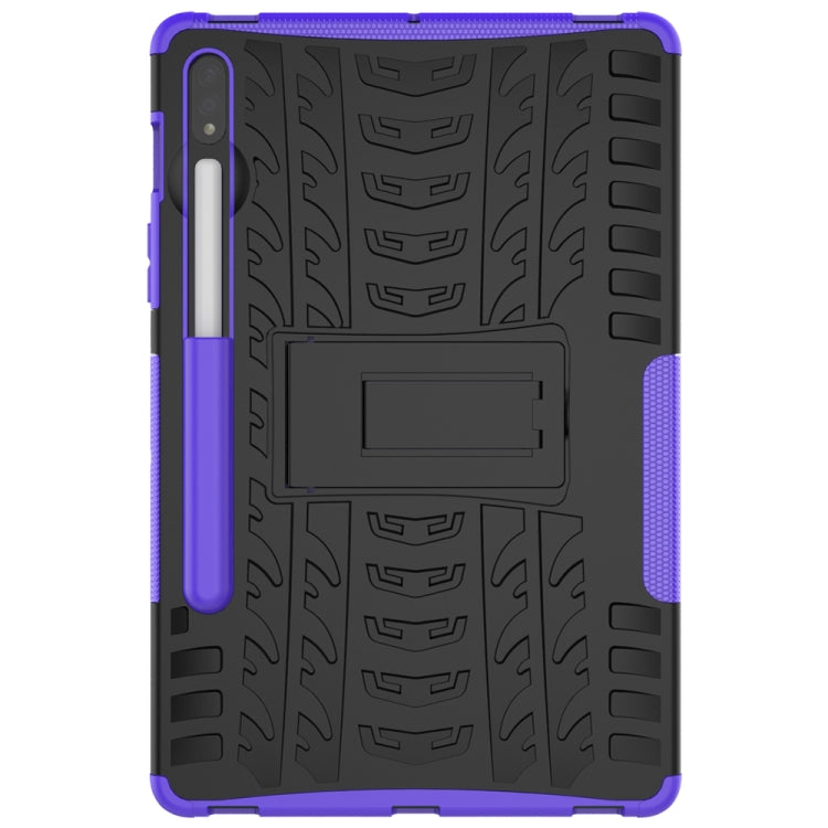 For Samsung Galaxy Tab S9 / S7 / S8 Tire Texture TPU + PC Tablet Case(Purple)