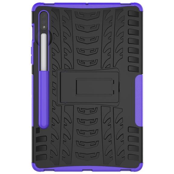 For Samsung Galaxy Tab S9 / S7 / S8 Tire Texture TPU + PC Tablet Case(Purple)