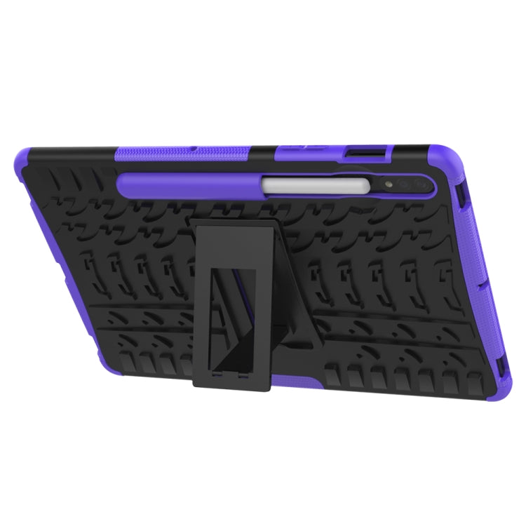 For Samsung Galaxy Tab S9 / S7 / S8 Tire Texture TPU + PC Tablet Case(Purple)