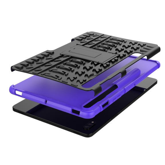 For Samsung Galaxy Tab S9 / S7 / S8 Tire Texture TPU + PC Tablet Case(Purple)