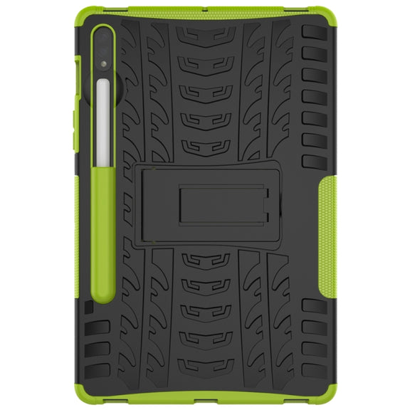 For Samsung Galaxy Tab S9 / S7 / S8 Tire Texture TPU + PC Tablet Case(Green)