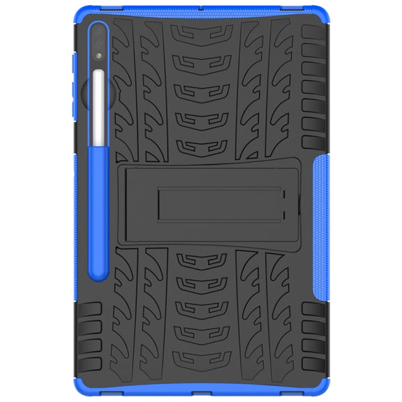 For Samsung Galaxy Tab S9+ Tire Texture TPU + PC Tablet Case(Blue)