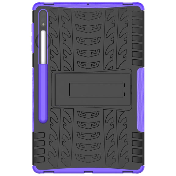 For Samsung Galaxy Tab S9+ Tire Texture TPU + PC Tablet Case(Purple)