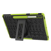 For Samsung Galaxy Tab S9+ Tire Texture TPU + PC Tablet Case(Green)