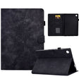 For Samsung Galaxy Tab A9+ Peony Butterfly Embossed Leather Smart Tablet Case(Black) - Galaxy Tab A9+ by PMC TechLife | Online Shopping South Africa | PMC TechLife