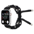 For Apple Watch 38mm Silk Silver Beads Braided Watch Band(Black) - free shipping - PMC TechLife - Order now!