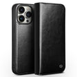 For iPhone 15 Pro Max QIALINO Classic Genuine Leather Phone Case(Black) - iPhone 15 Pro Max Cases by QIALINO | Online Shopping South Africa | PMC TechLife | Buy Now Pay Later Mobicred