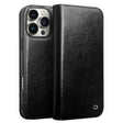 For iPhone 16 Pro Max QIALINO Classic Genuine Leather Phone Case(Black) - free shipping - PMC TechLife - Order now!
