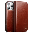 For iPhone 16 Pro Max QIALINO Classic Genuine Leather Phone Case(Brown) - free shipping - PMC TechLife - Order now!