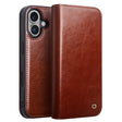 For iPhone 16 Plus QIALINO Classic Genuine Leather Phone Case(Brown) - free shipping - PMC TechLife - Order now!