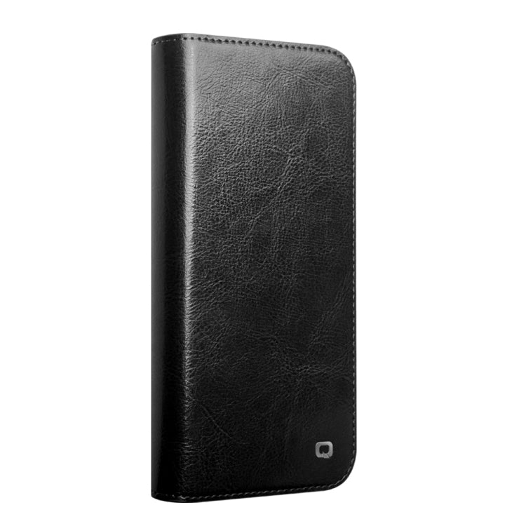 For iPhone 16 QIALINO Classic Genuine Leather Phone Case(Black)