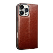 For iPhone 16 QIALINO Classic Genuine Leather Phone Case(Brown)