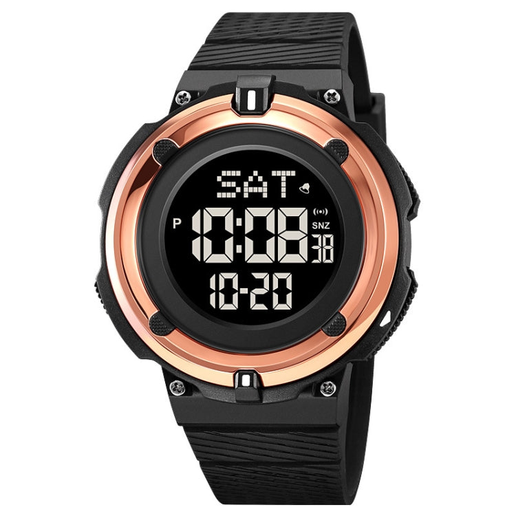 SKMEI 2010 Multifunctional Men 50M Water-resistant Luminous Digital Wrist Watch(Rose Gold)