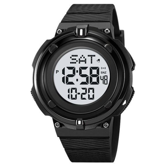 SKMEI 2010 Multifunctional Men 50M Water-resistant Luminous Digital Wrist Watch(Black White)
