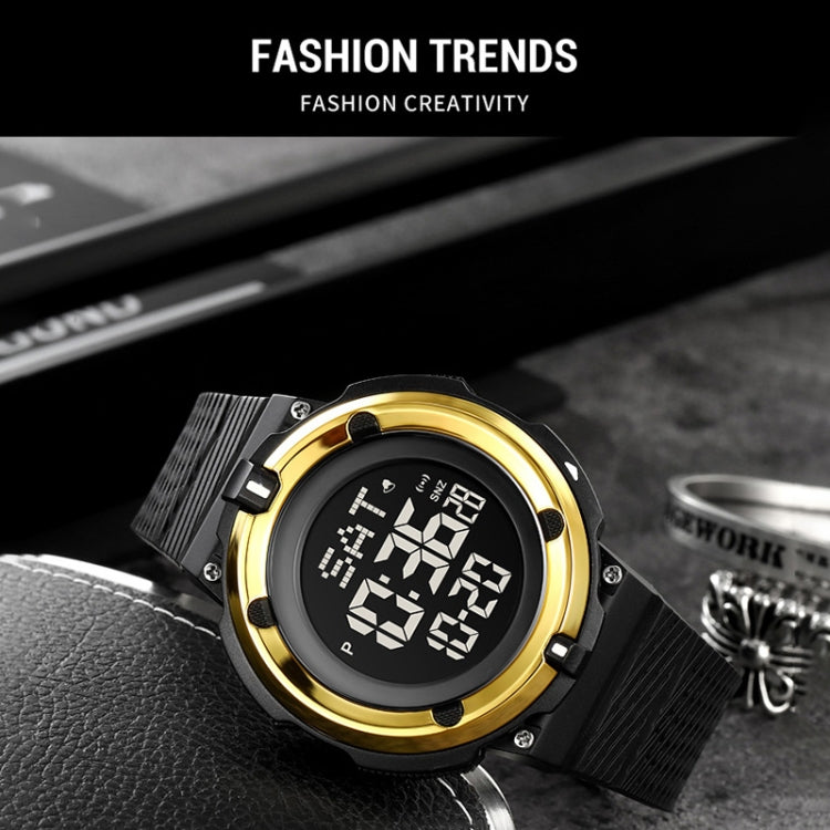 SKMEI 2010 Multifunctional Men 50M Water-resistant Luminous Digital Wrist Watch(Gold)