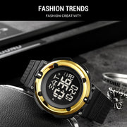 SKMEI 2010 Multifunctional Men 50M Water-resistant Luminous Digital Wrist Watch(Rose Gold)