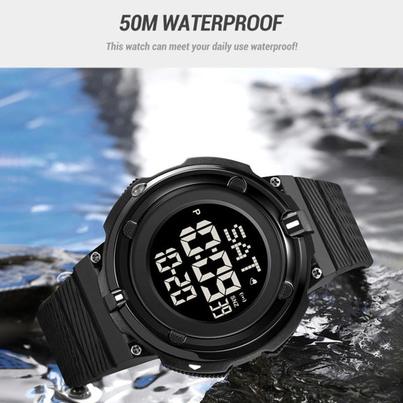 SKMEI 2010 Multifunctional Men 50M Water-resistant Luminous Digital Wrist Watch(Black White)