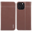 For iPhone 16 Pro Max GEBEI Top-grain Horizontal Flip Leather Phone Case(Brown) - iPhone 16 Pro Max Cases by GEBEI | Online Shopping South Africa | PMC TechLife | Buy Now Pay Later Mobicred
