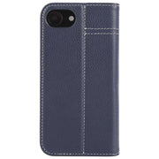 For iPhone 16e GEBEI Top-grain Horizontal Flip Leather Phone Case(Blue)