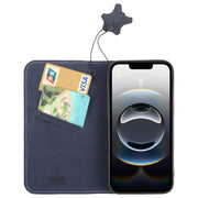 For iPhone 16e GEBEI Top-grain Horizontal Flip Leather Phone Case(Blue)