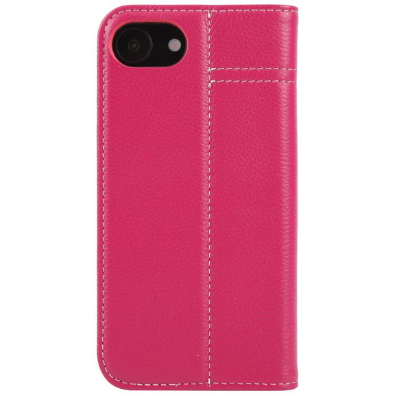 For iPhone 16e GEBEI Top-grain Horizontal Flip Leather Phone Case(Rose Red)