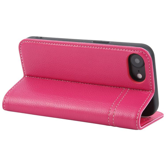 For iPhone 16e GEBEI Top-grain Horizontal Flip Leather Phone Case(Rose Red)