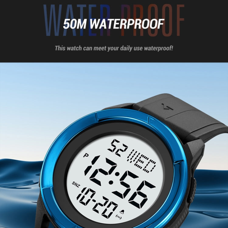 SKMEI 2047 Multifunctional Men 50M Water-resistant Sports Digital Wrist Watch(Silver+Black)