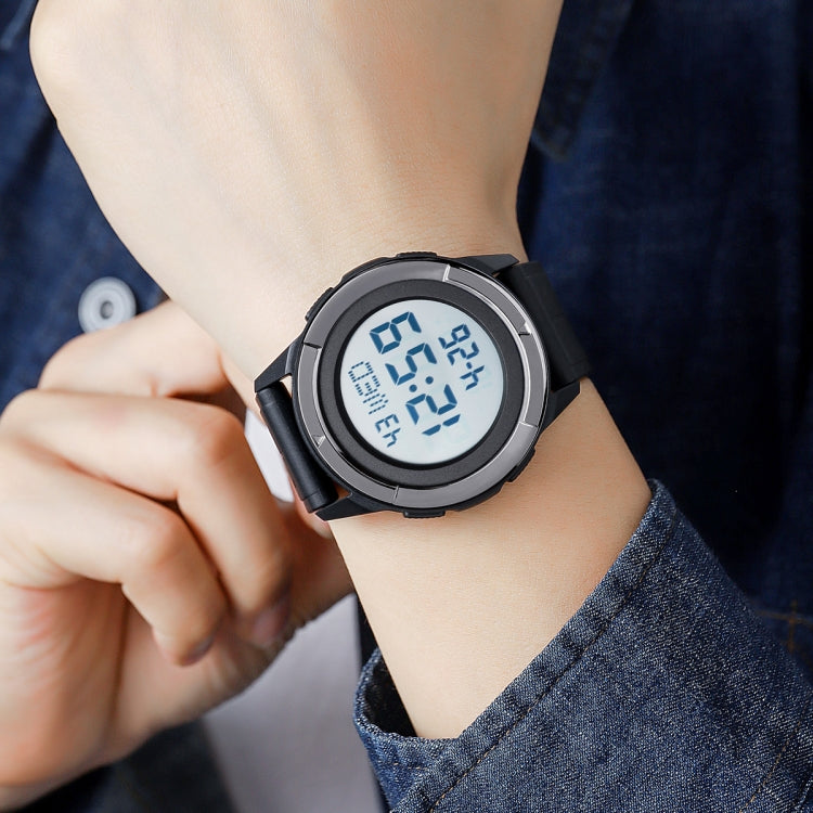 SKMEI 2047 Multifunctional Men 50M Water-resistant Sports Digital Wrist Watch(Blue+White)