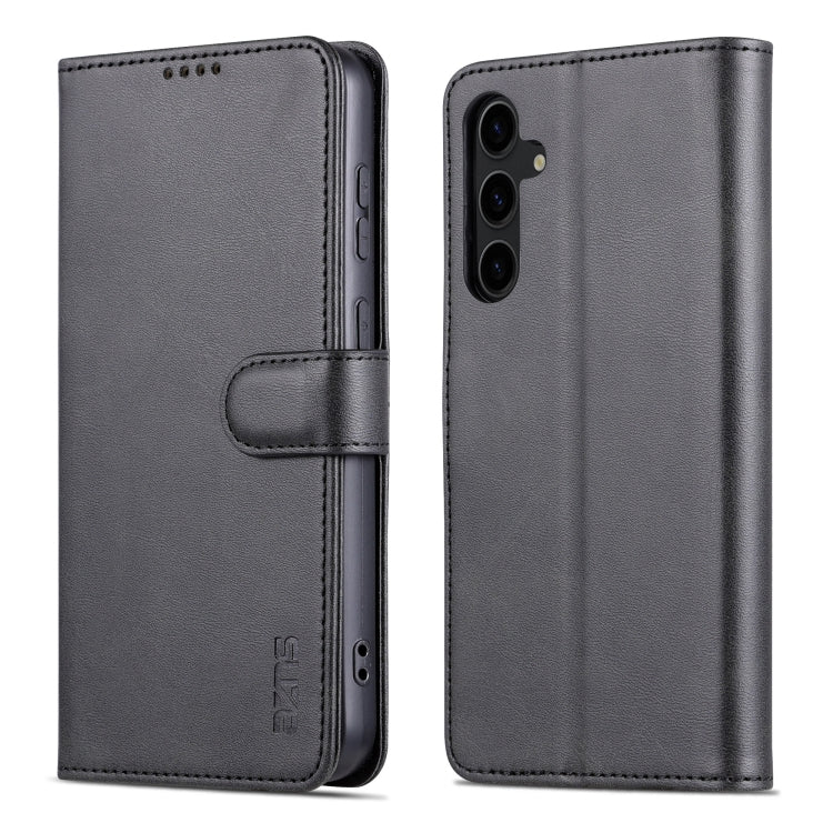 For Samsung Galaxy S24 5G AZNS Skin Feel Calf Texture Flip Leather Phone Case(Black)